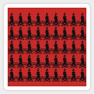 Christmas candle pattern pixelated Magnet